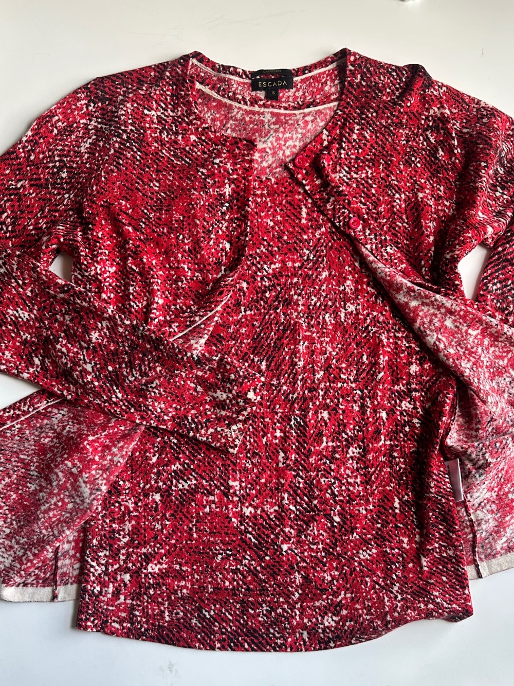 Escada 100% Cashmere Matching Set - Long Sleeve Cardigan and Blouse